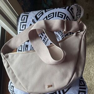 Stylish Taupe Crossbody Bag